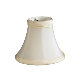 Slant Pure Silk Shantung Chandelier Lampshade with Flame Clip, Oyster (Set of 6)