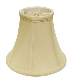 Slant Bell Softback Lampshade with Bulb Clip, Antique White