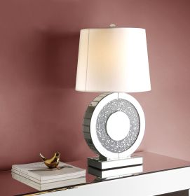 ACME Noralie Table Lamp, Mirrored & Faux Diamonds 40221