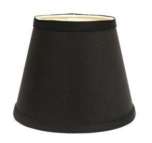 Slant Empire Hardback Lampshade with Washer Fitter, Black (with white lining)