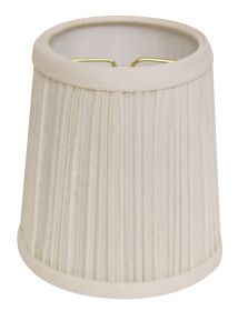 Slant Hardback Chandelier Lampshade with Flame Clip, White (Set of 6)