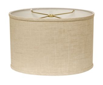 Slant Retro Oval Hardback Lampshade with Washer Fitter, Stonewash