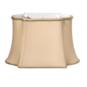 Slant Fancy Oblong Softback Lampshade with Washer Fitter, Vintage Gold