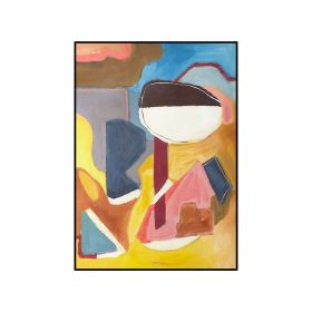 Abstract Colorful Geometric Graphic Canvas Painting Scandinavia Styles Wall Art Picture Posters  for Living Room Home Decor (size: 150x220cm)