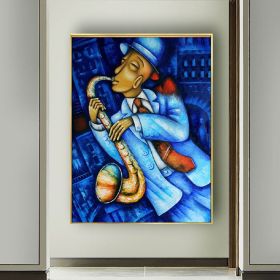 Hand Painted Oil Painting Abstract Wall Painting- musician Portrait Oil Painting On Canvas - Wall Art Picture -Acrylic Texture Home Decor (style: 01, size: 150x220cm)